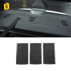 Shasha Carbon Fiber Car Interior Accessories Trim For Subaru WRX 3pcs Child Seat Hook Plate Sticker