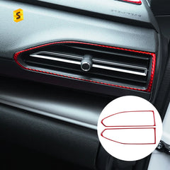 Shasha Carbon 2 Pcs Carbon Fiber Interior Accessories Trim For Subaru WRX 2022 A/C Air Outlet Vent Panel Decoration Cover Trim