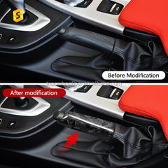 ES Car Handbrake Replacement Cover Forged Carbon Fiber Auto Decoration Interior Accessories For BMW F20 F21F22 F23