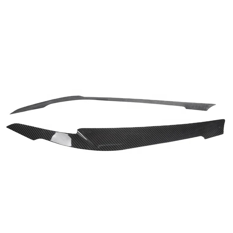 Dry Carbon Fiber Front Headlight Eyebrows Cover Trim For BMW New 5 Series G30 2018up Auto Eyelids With Light Cutout