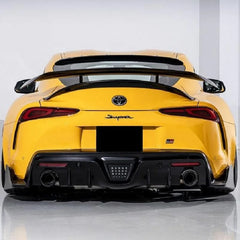 For 2019-20 Toyota Supra A90 A91 mk5 Carbon Fiber Rear Bumper Lip Diffuser With Rear Spats Side Spliter
