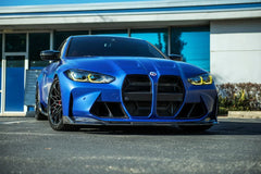 Factory Customization 2022 G80 M3 V style Carbon Fiber Front Bumper Lip Spoiler Splitter For BMW G80 M3 G82 G83 M4
