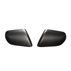 Matt Carbon Fiber Side Rearview Mirror Cover For Ford Mustang 2015+ US model with light cutout