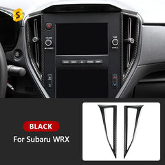 Shasha Carbon Real Carbon Fiber Interior Accessories For Subaru WRX 2pcs Center Air Outlet Frame Cover Trim