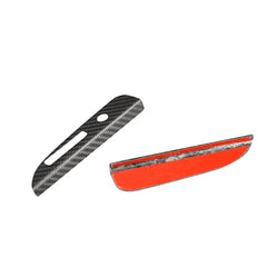 Real Dry Matte Carbon Gear Shift Box Panel Cover Gear Box Side Trims For Ford Mustang 2015-2017