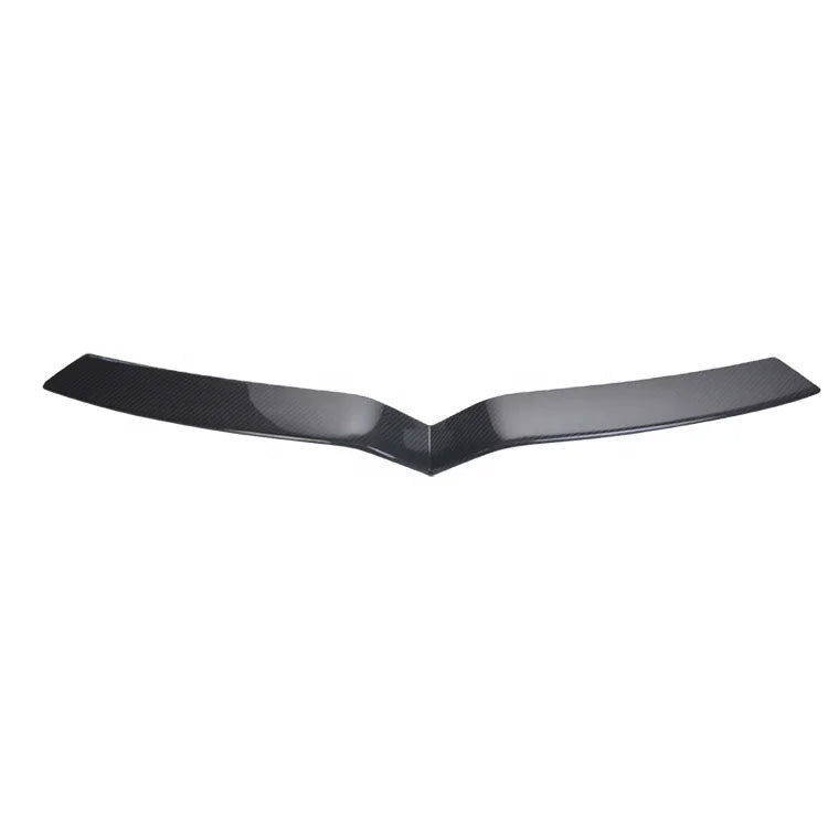 Dry Carbon Fiber Front Center Grille Protector Guard Frame Cover Front Grill Trim For Tesla Model X 2017up