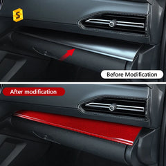Shasha Carbon Fiber Copilot Left Decorative Panel for Subaru WRX 2022 Carbon Fiber Car Interior Decorative Sticker
