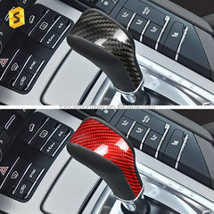 ES Shift Knob Carbon Fiber Cover For Porsche Cayenne 2011 to 2016 year Interior Accessories Car Decoration