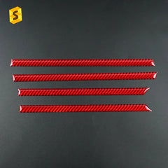 Shasha Carbon 4pcs Car Interior Accessories Trim Carbon Fiber Inner A Column/Rear Column Stickers For Subaru WRX 2022 2023