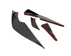 2021+ 4PC Carbon Fiber Canards Set For G80 Factory OEM Custom VS Style Front Bumper Splitter Trim Winglet Fit For BMW G8X M3 M4