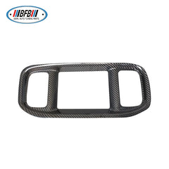 Dry Carbon Fiber Dashboard Dvd Navigation Screen Frame Cover Trim For Dodge Charger 2017-2021