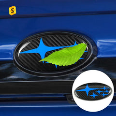 Shasha Carbon Fiber Rear Car Logo Trim Cover Interior Accessories Decoration Protection For Subaru WRX