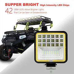 4.6inch Truck Engineering Vehicle Offroad 126w Auto Lamp 4x4 12v Led Driving Work Light with Angel Eye