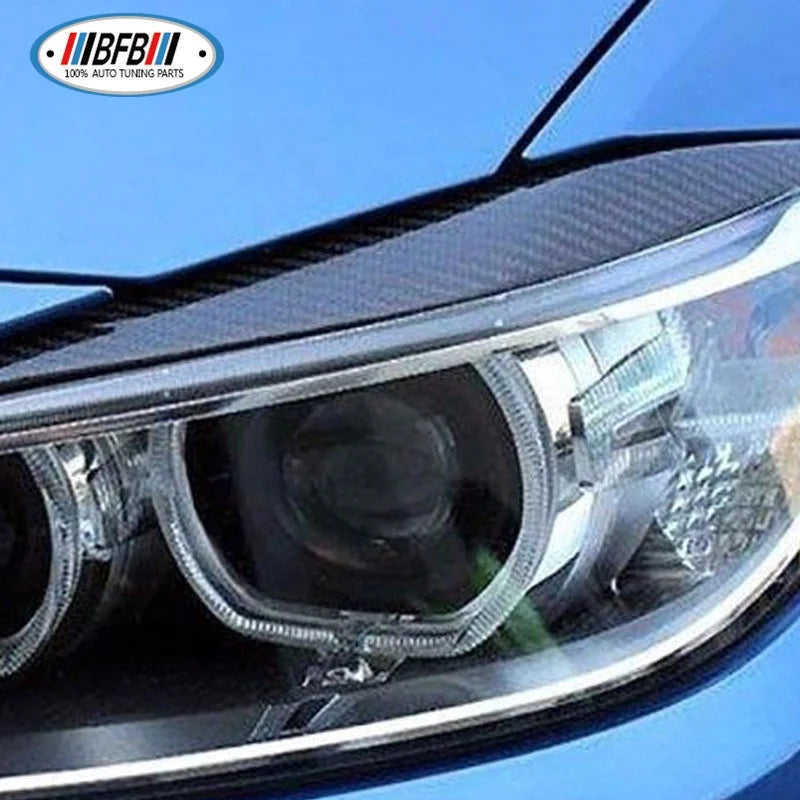 Dry Carbon Fiber Front Headlight Eyebrows Front Lamp Eyelid For BMW F82 M4 2014up