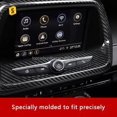 ES Real Carbon Fiber 8 Inch Navigation Frame Trim For Chevrolet 2016 For Now Auto Interior Trim Accessories