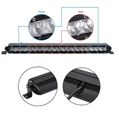 Auto Lighting 20inch 30inch 40inch 50inch Barras de luz led 4x4 Single Row Light Bar