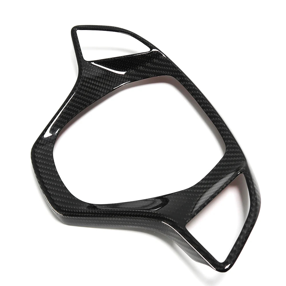 Interior Trim For Corvette C7 ZR1 Z06 2014-2019 Steering Wheel Cover Molding Trim Real Carbon Accessories Fiber