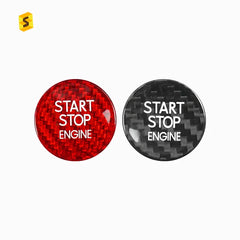 Shasha Carbon For Toyota Start Stop Button Cover Real Carbon Fiber For Toyota Corolla Interior Accessories