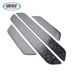 4 Pcs Forged Carbon Fiber Car Door Sill Cover Trim for Tesla Model 3 2017-2019
