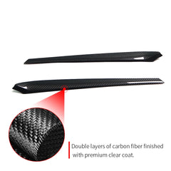 Real Carbon Fiber Interior Door Panel Trim Armrest Dashboard Console Cover For Tesla Model 3 Y 2021 2022 Decoration Accessories