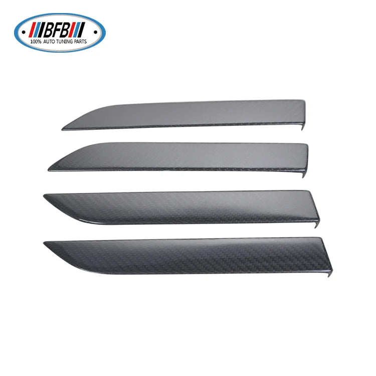 Dry Carbon Fiber car  Door Exterior Side Door Handle Cover Panel Protective Trims For Tesla Model X SUV 2016-2018