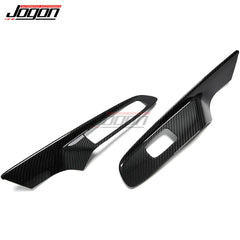 For Chevrolet Corvette C8 Dry Carbon Fiber Car Window Lift Switch Panel Frame Cover Trim for Convertible Interior Accessories