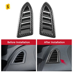Shasha Carbon 100% Real Dry Carbon Fiber Dashboard Trim For Subaru WRX Instrument Air Outlet Frame Cover