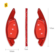 ES Real Dry Carbon Fiber 3K Paddle Shifters Extensions For Audi  Car Interior Accessories