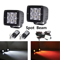 Dual Color 3inch Led Cube Light Flash White Amber Strobe Vehicle Led Work Light Bar