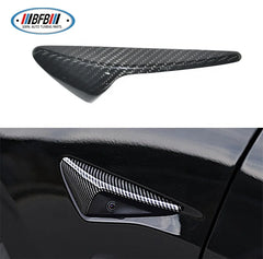 For Tesla Model S/X 2014-2018 Exterior Universal Dry Carbon Fiber Side Air trim Camera Side Vents Fender Cover Trim sticker