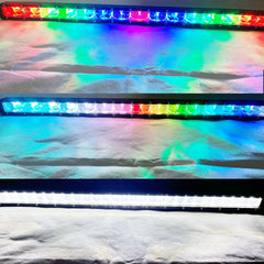 New Led Slim Light Bars 12v 24v RGB Chasing Single row Led Light Bar By App&remote Control for Truck Jeep Offroad