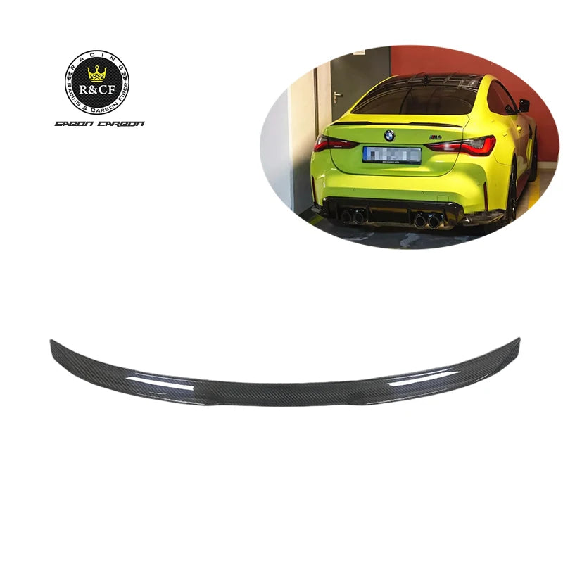 G80 M3 OE-M Style Carbon Fiber Rear Trunklid Spoiler Boot Spoiler Wing For BMW G80 M3 G82 M4 2021
