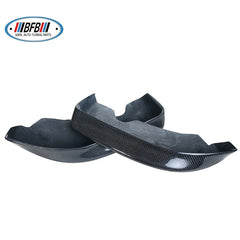 Shiny Black  Carbon Fiber Front Bumper Splitter stick on front Flaps Fit For BMW 3 series E46 M-Tech front Bumper body 1998-2004