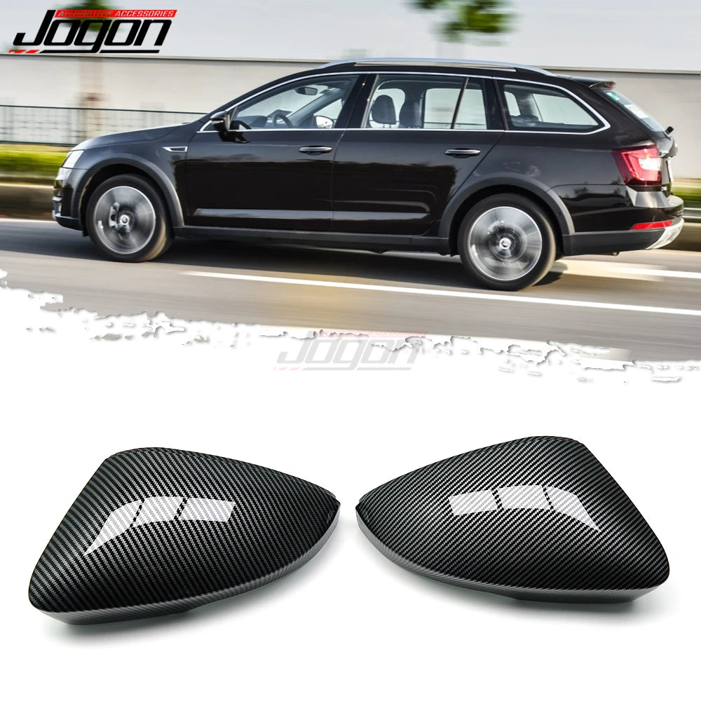 Carbon Fiber Pattern Side Wing Rearview Mirror Cover Replace For VW Volkswagen T-Roc T Roc T-cross 2018 2019 2020 2021