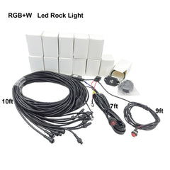 High Quality Rgb Rgbw Led Rock Lights Kits 16Pods Blue-tooth Control By App
