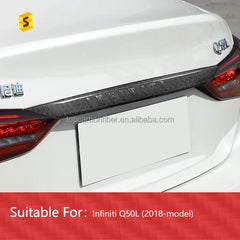 ES N-YFND-321 Car Interior Accessories Carbon Fiber Rear Trunk Bar for Infiniti Q50 Car Accessories Car Interior Trim