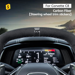 ES Real Carbon Fiber Carbon Fiber Interior Accessories Carbon Fiber Steering Wheel  Decoration For Corvette Car Accessories
