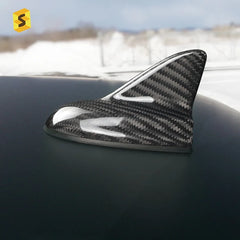 ES Carbon Fiber Exterior Accessories Carbon Fiber Shark Fin Antenna Cover For Dodge CHALLENGER 3k carbon fiber