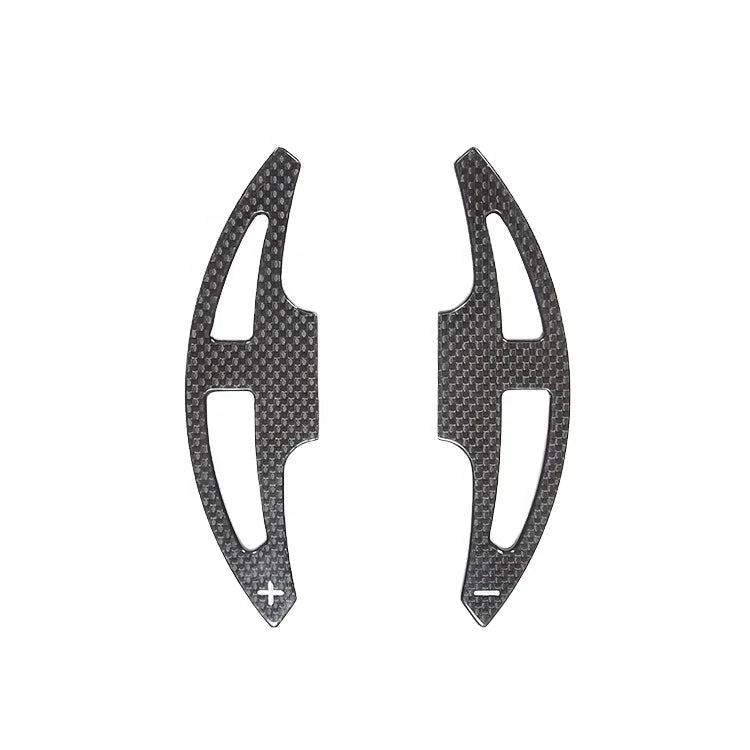 1*1 Plain 2pcs one set Glossy Black Carbon Fiber Shift Paddle  Shifters for BMW 3 Series E92  E92 M3 2006-2013