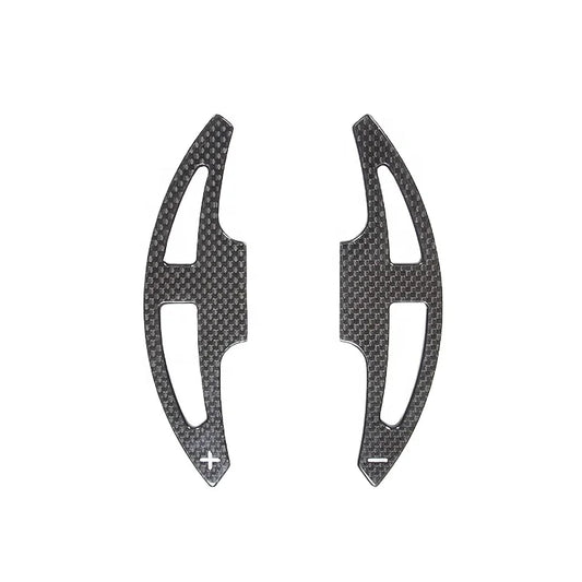 1*1 Plain 2pcs one set Glossy Black Carbon Fiber Shift Paddle  Shifters for BMW 3 Series E92  E92 M3 2006-2013