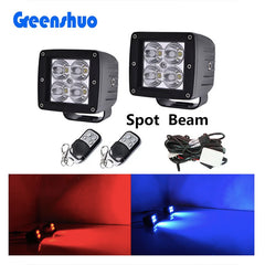 Dual Color 3inch Led Cube Light Flash White Amber Strobe Vehicle Led Work Light Bar