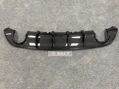 Fits 2015-21 Dodge Charger SRT Hellcat Style Carbon Fiber Rear Bumper Diffuser Lip Spoiler Factory Glossy Black