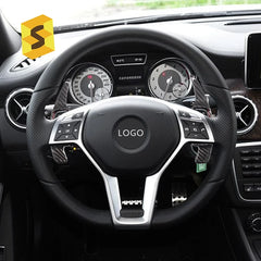 ES Carbon Fiber Shift Paddle For Mercedes-Benz CLK SLK CL GLA A B E M-Class Real Carbon Fiber Trim