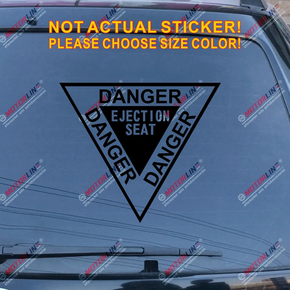 Danger Ejection Seat Sticker Decal Vinyl Aircraft Martin Baker RAF pick size color die cut no background