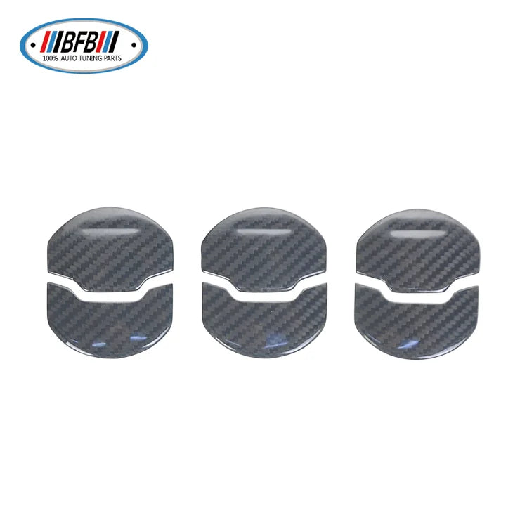 6 pcs Carbon Fiber Car Central Air Conditioner Outlet Vent for Ford Mustang 2015 2016 2017 AC Frame Sticker Cover