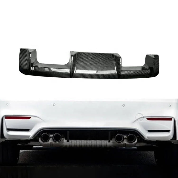 Replacement Style Carbon Fiber Rear Bumper Lip For BMW G80 M3 G83 M4  2021 2022 Carbon Diffuser 2 Fins Style