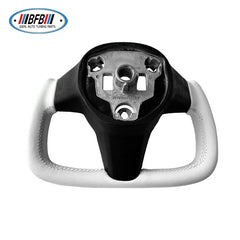 Yoke Steering Wheel Car Flat Bottom Carbon Fiber Heating Steering Wheel For Tesla Model 3 2017up
