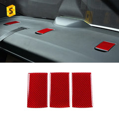 Shasha Carbon Fiber Car Interior Accessories Trim For Subaru WRX 3pcs Child Seat Hook Plate Sticker