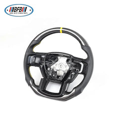 With Yellow Strip Steering Wheel For Ford Raptor FJ150 Customized Carbon Fiber