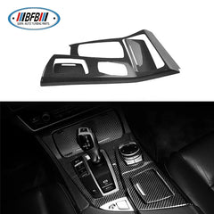 (RHD)2012+ 9PCS Dry carbon fiber Auto Accessories Interior Trims without Start-Stop Button Fit For 5 Series F10 Right hand drive